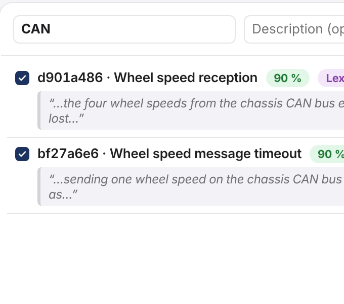 A suggestion from the AI assistance: the interface CAN with the passages it rests on, ready to be applied.